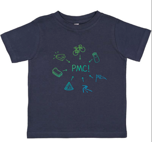 PMC Youth, Baby, and Toddler Navy Event Tee
