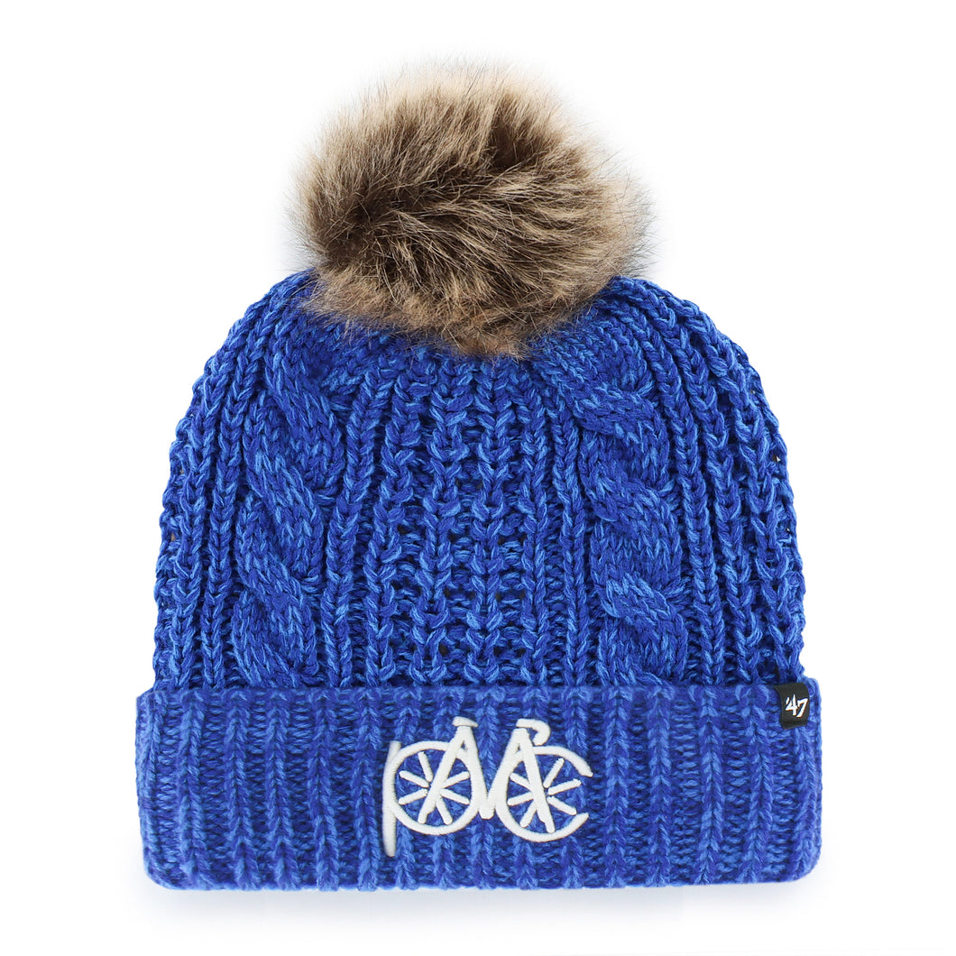 '47 Royal Blue Knit Winter Pom Beanie