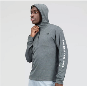 New Balance Tenacity Hooded 1/4 Zip Grey