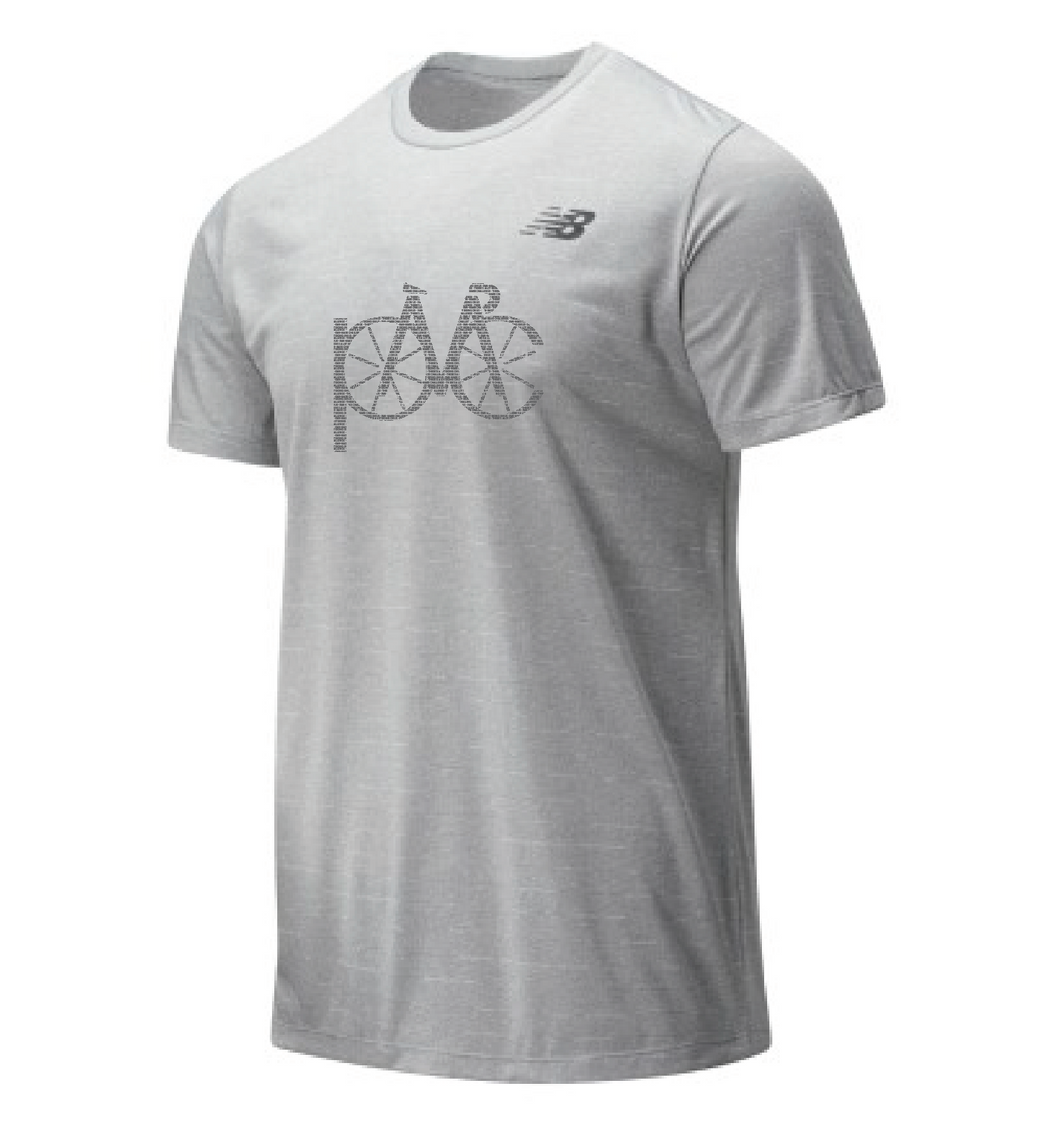 New Balance PMC Short Sleeve Tech Tee - Grey - There's a lot riding on us!