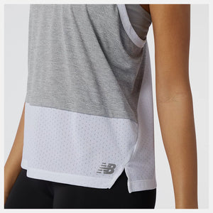 Women's New Balance PMC Grey Contrast Tank - Large Only
